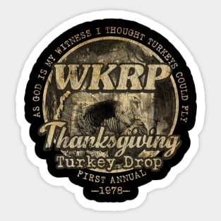 VINTAGE WHITE THANK GIVING TURKEYDROP 1978 Sticker